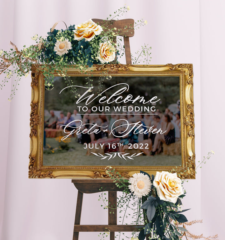 CUSTOM WELCOME TO OUR WEDDING DECAL  - ROYAL FESTIVITY