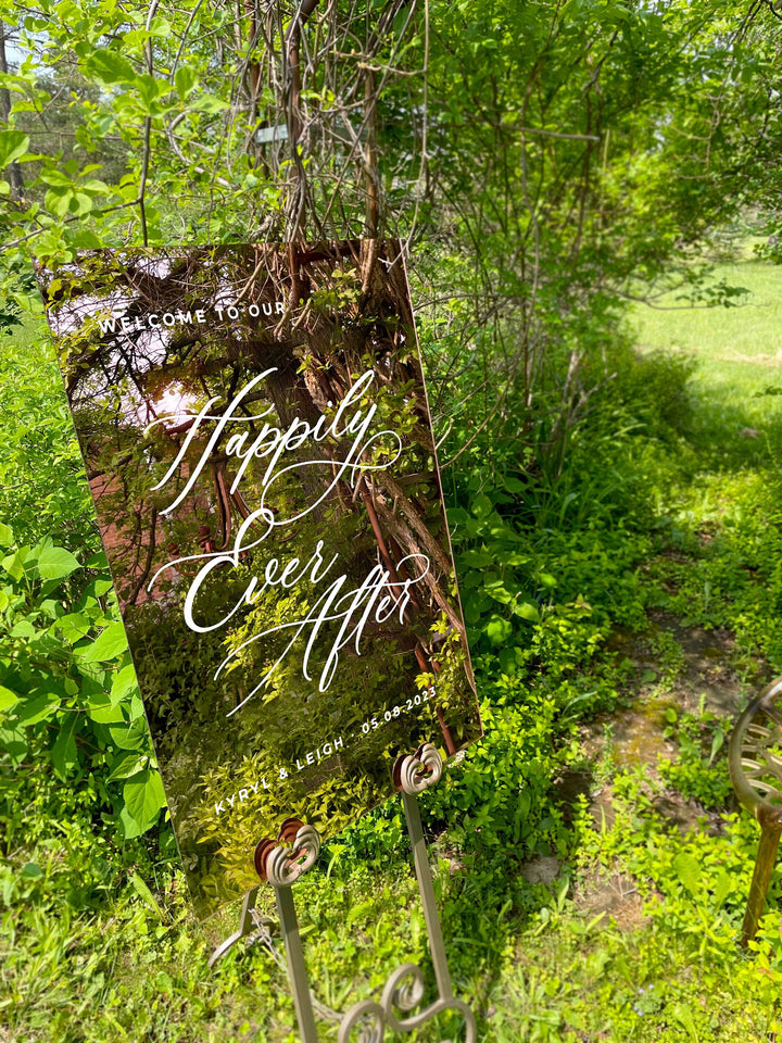 Happily Ever After Mirror Entry Sign - ROYAL FESTIVITY