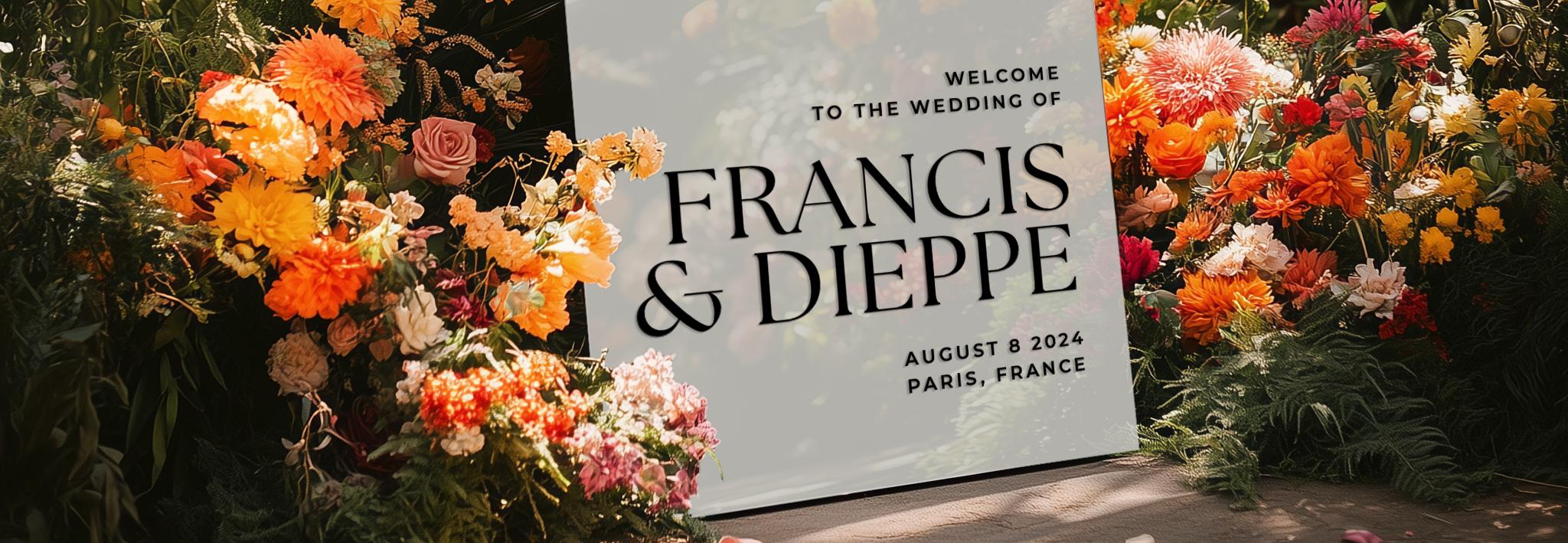 Double-Sided Wedding Signs