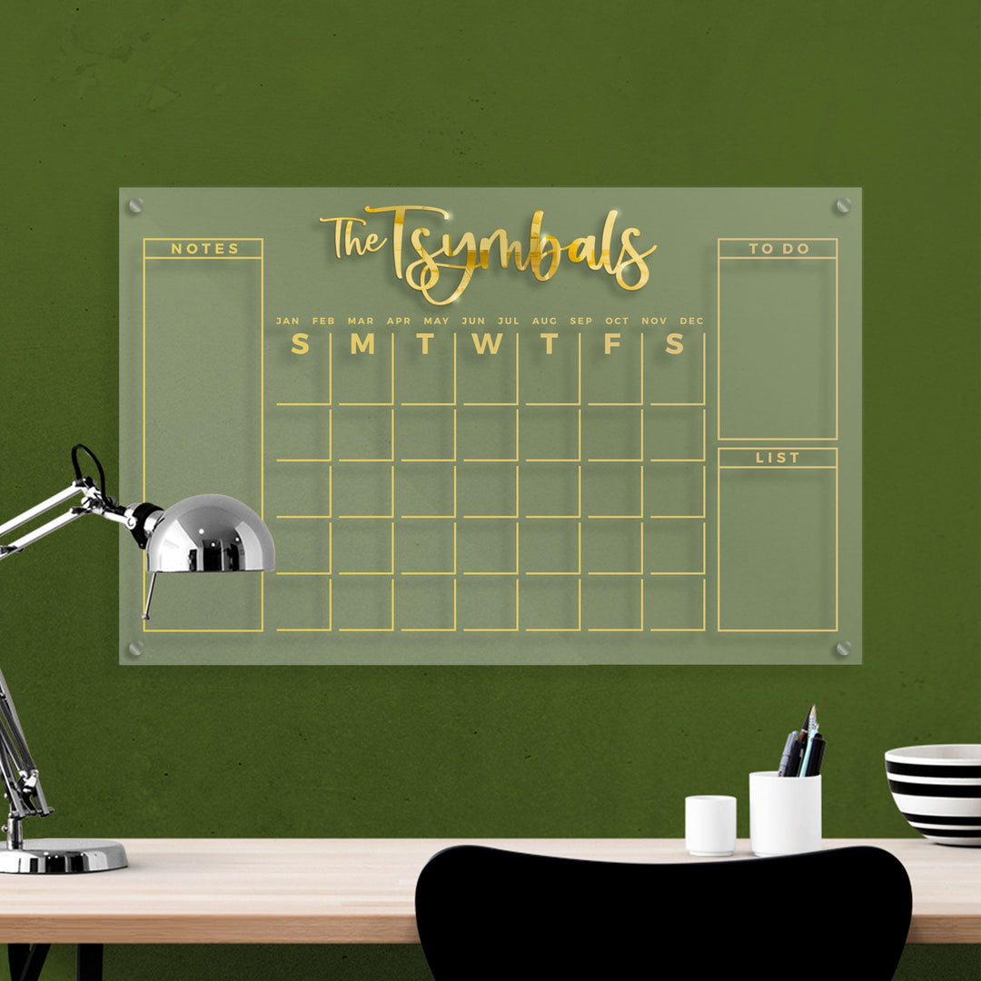 Custom 3D Text Perpetual Calendar - Large