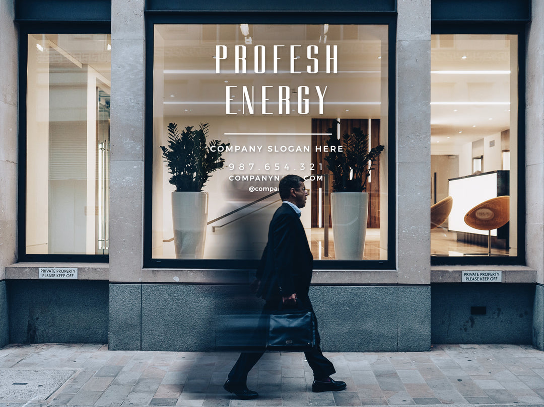Custom STORE WINDOW Decal - PROFESH ENERGY