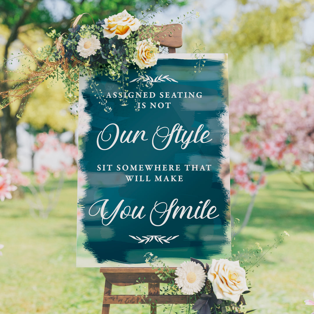 ASSIGNED SEATING IS NOT OUR STYLE CEREMONY Decal - FAIRYTALE EVENING