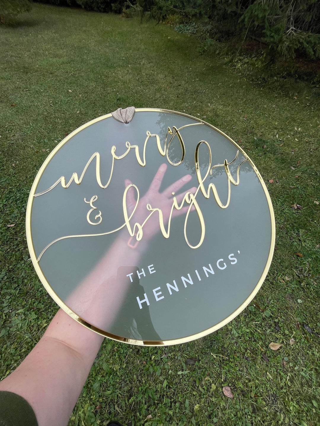 Custom 3D Minimal Wreath Door Hanger - Hello Fall