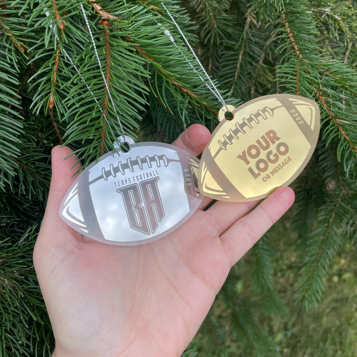 'Inline Logo' Round Custom Christmas Tree Ornaments