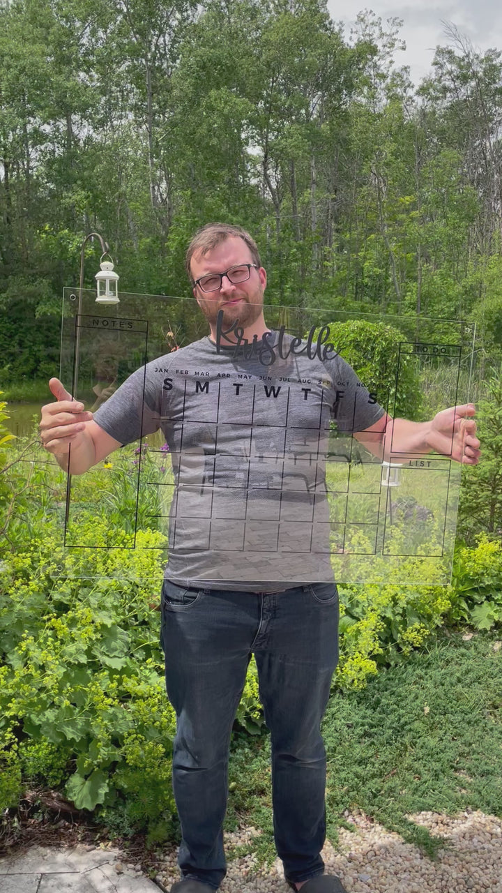 Custom 3D Text Perpetual Calendar - Large