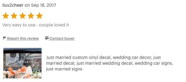 Custom Just Married DECAL (Flourishless) - ROMANTIC SOIRÉE