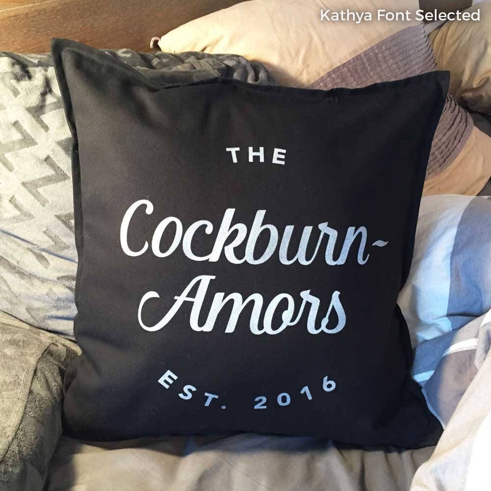 Custom Family Name Established Throw Pillowcase, Custom Pillow with Last Name, Customizable Personalized Pillow, Anniversary Engagement Gift