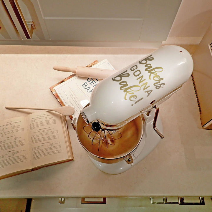 Kitchen Aid Mixer Vinyl DECAL Home Decor - Bakers Gonna Bake