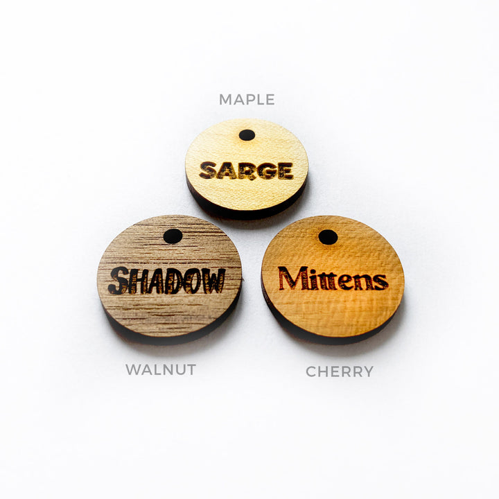 Custom Mirror or Wood Pet Tag, Personalized Cat and Dog Pet ID Tags, Pet Gift, Customized Lost Pet Tag, Rose gold, Gold, Silver Mirror