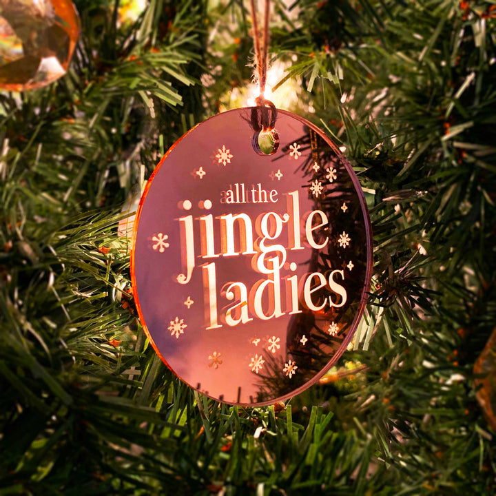 Wood or Acrylic Engraved Christmas Tree Ornament Decoration, All the Jingle Ladies, Funny Holiday Decor, Stocking Stuffer Gift, Custom