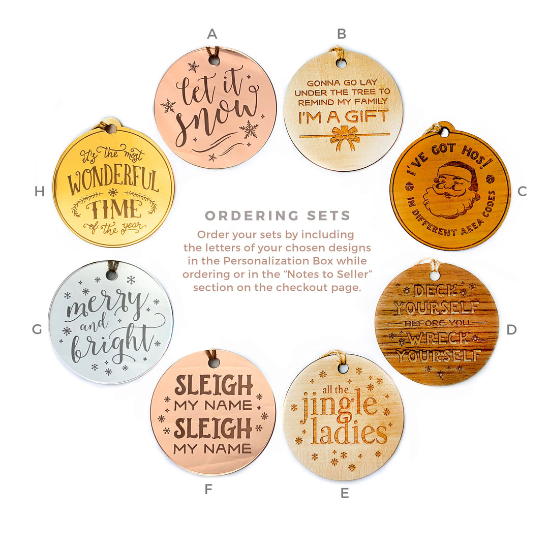 Engraved Christmas Ornament, Christmas Tree Decorations, The Most Wonderful Time, Stocking Stuffer Gift, Custom