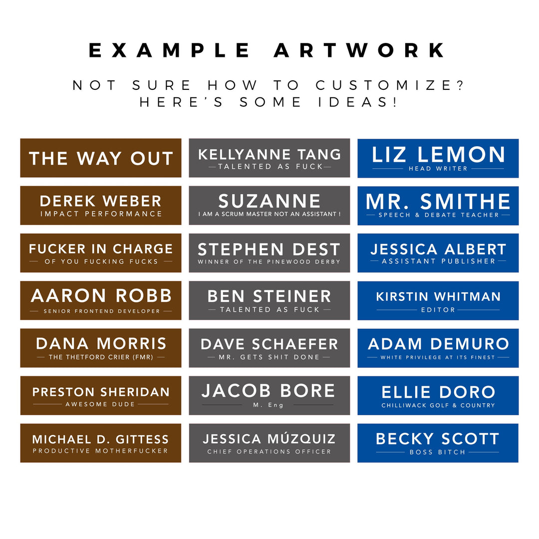 Custom Office Desk Nameplate