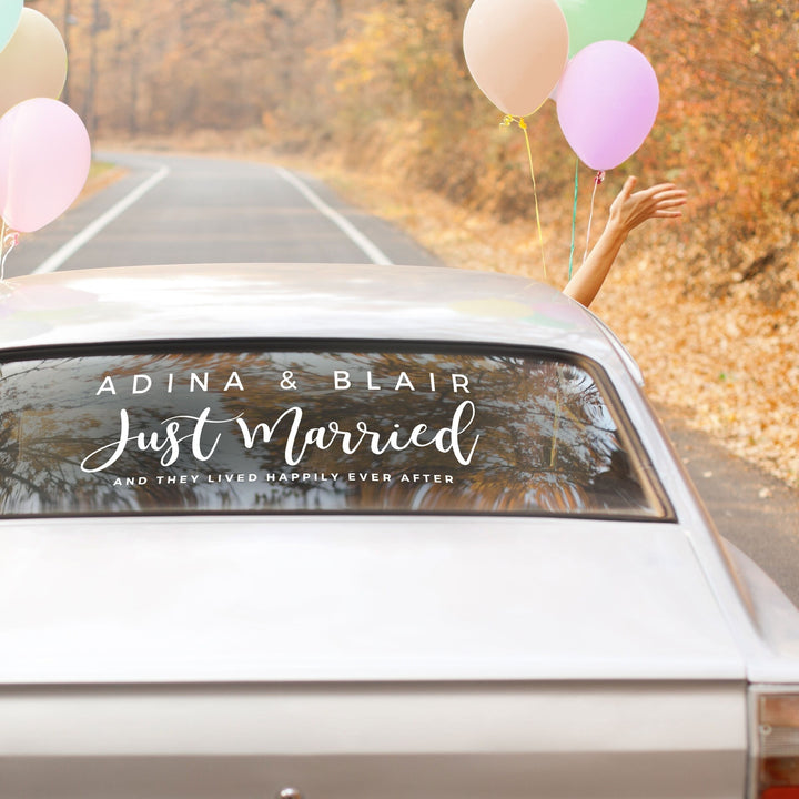 CUSTOM JUST MARRIED DECAL - LIVELY AFFAIR