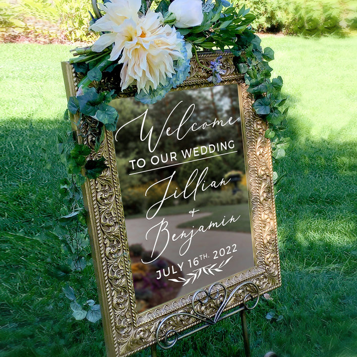 Welcome to Our Wedding Custom Decal - GARDEN FORMAL