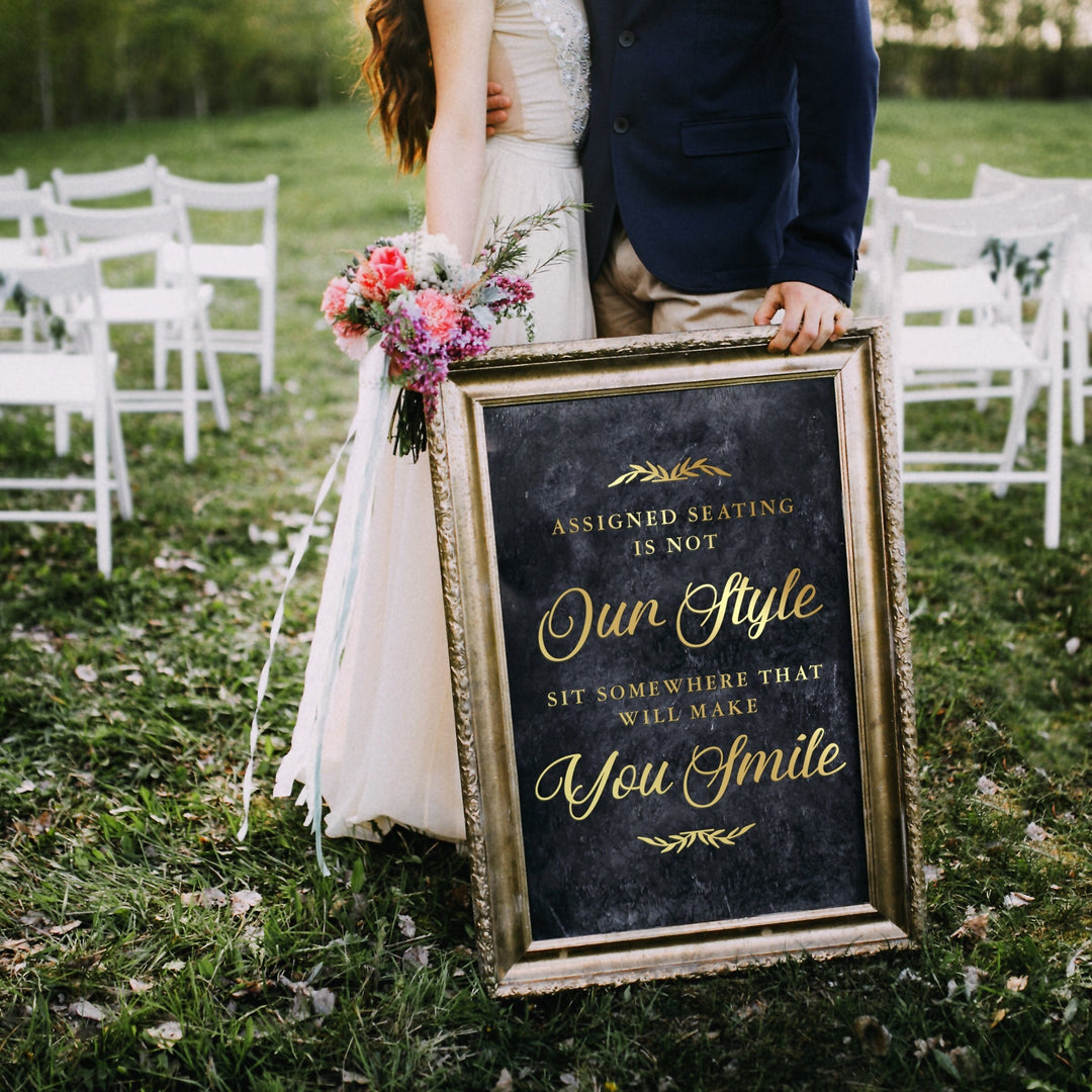 ASSIGNED SEATING IS NOT OUR STYLE CEREMONY Decal - FAIRYTALE EVENING