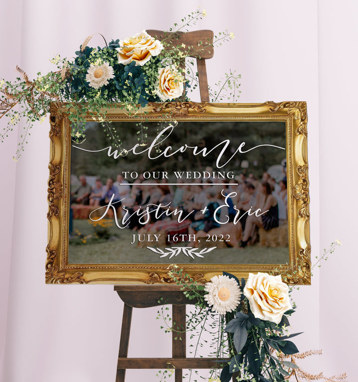 CUSTOM Welcome to Our Wedding DECAL - ROMANTIC SOIRÉE