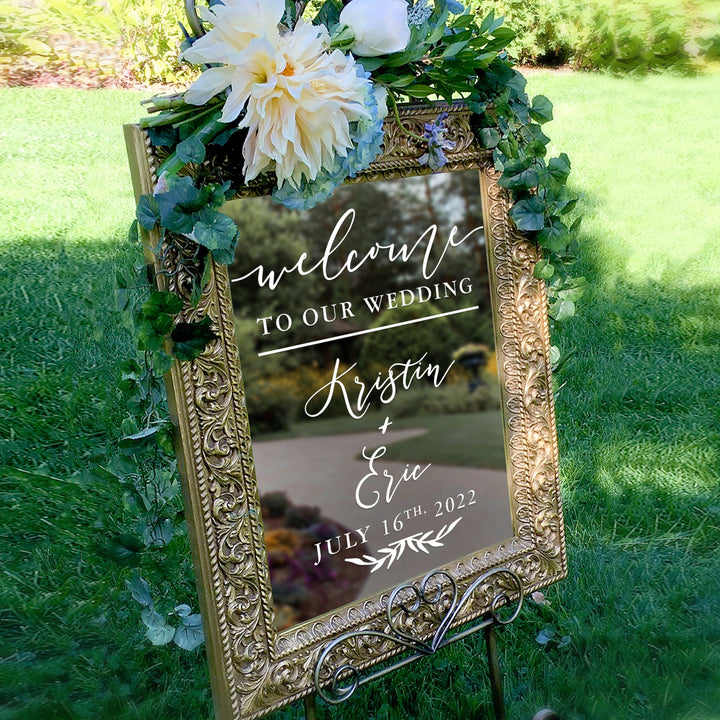 CUSTOM Welcome to Our Wedding DECAL - ROMANTIC SOIRÉE