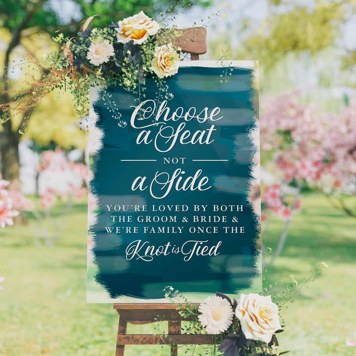 CHOOSE A SEAT, NOT A SIDE CEREMONY DECAL - FAIRYTALE EVENING