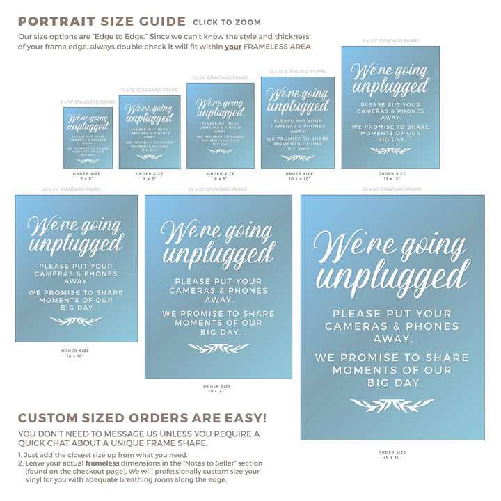 Going Unplugged Ceremony Decal - FAIRYTALE EVENING