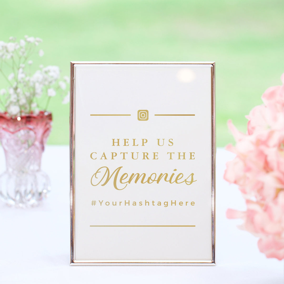 CAPTURE THE MEMORIES INSTAGRAM HASHTAG DECAL - FAIRYTALE EVENING