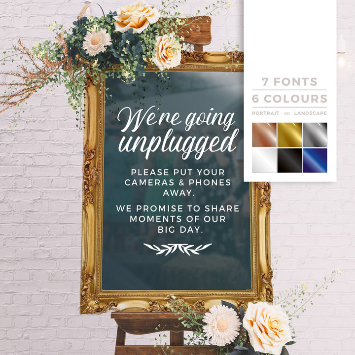 Going Unplugged Ceremony Decal - FAIRYTALE EVENING