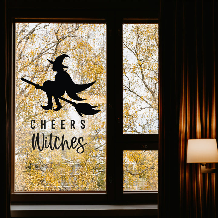 Halloween Vinyl DECAL Decor - Removable Party Wall Decor, Witch Themed Halloween, Cheers Witches Vinyl DECAL