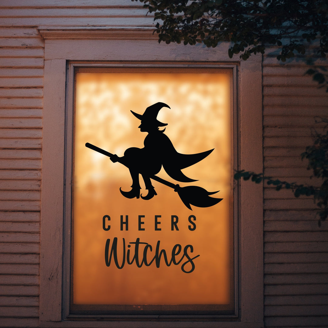 Halloween Vinyl DECAL Decor - Removable Party Wall Decor, Witch Themed Halloween, Cheers Witches Vinyl DECAL