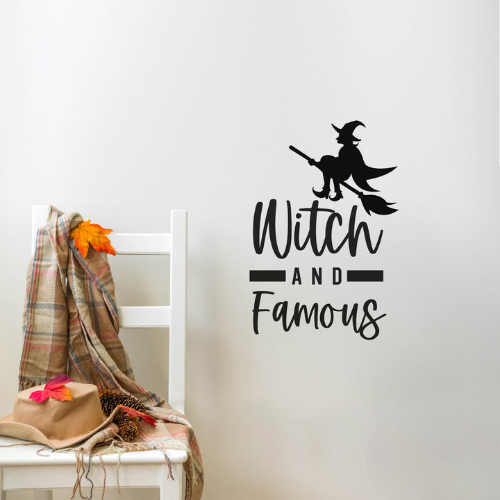 Halloween Vinyl DECAL Decor - Removable Party Wall Decor, Witch Themed Halloween, Witch And Famous Vinyl DECAL