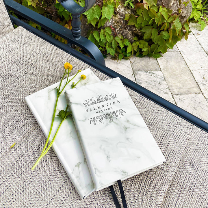 Custom Gratitude Journal, Daily Planner Notebook, Grateful Planner - MultiColoured Cruelty-Free Leather, Gifts for Her Stocking Stuffer