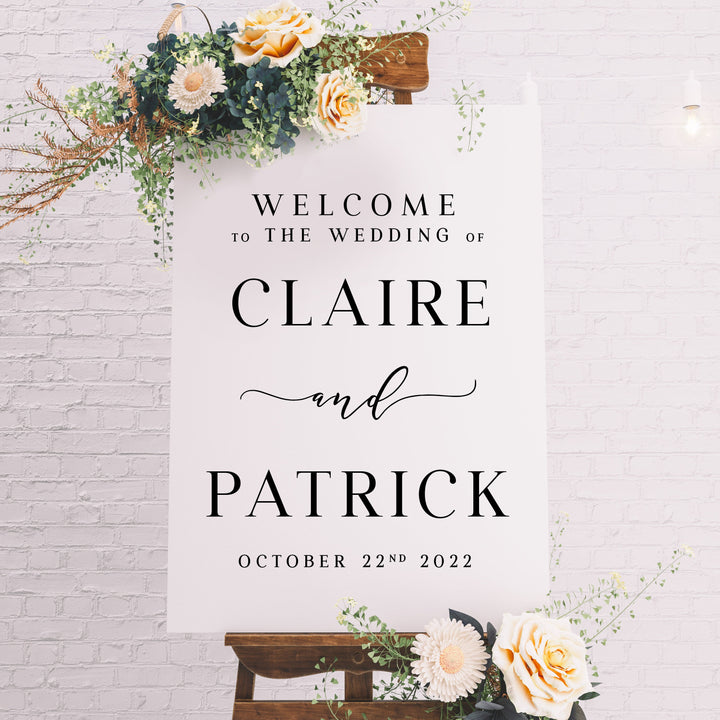 WELCOME TO THE WEDDING OF DECAL - ROMANTIC SOIRÉE