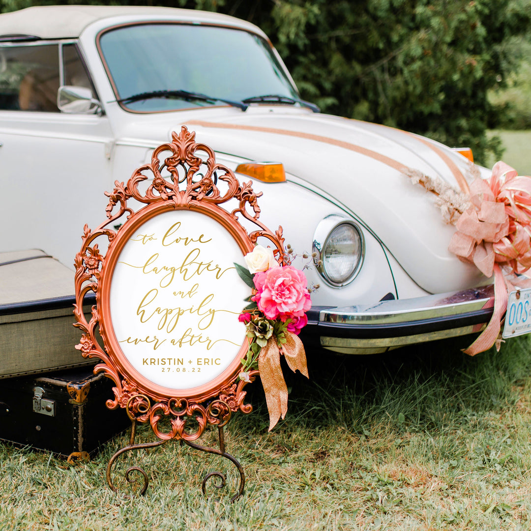 LOVE, LAUGHTER & HAPPILY EVER AFTER DECAL - ROMANTIC SOIRÉE