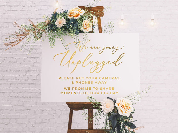 Going Unplugged Ceremony Decal - GARDEN FORMAL