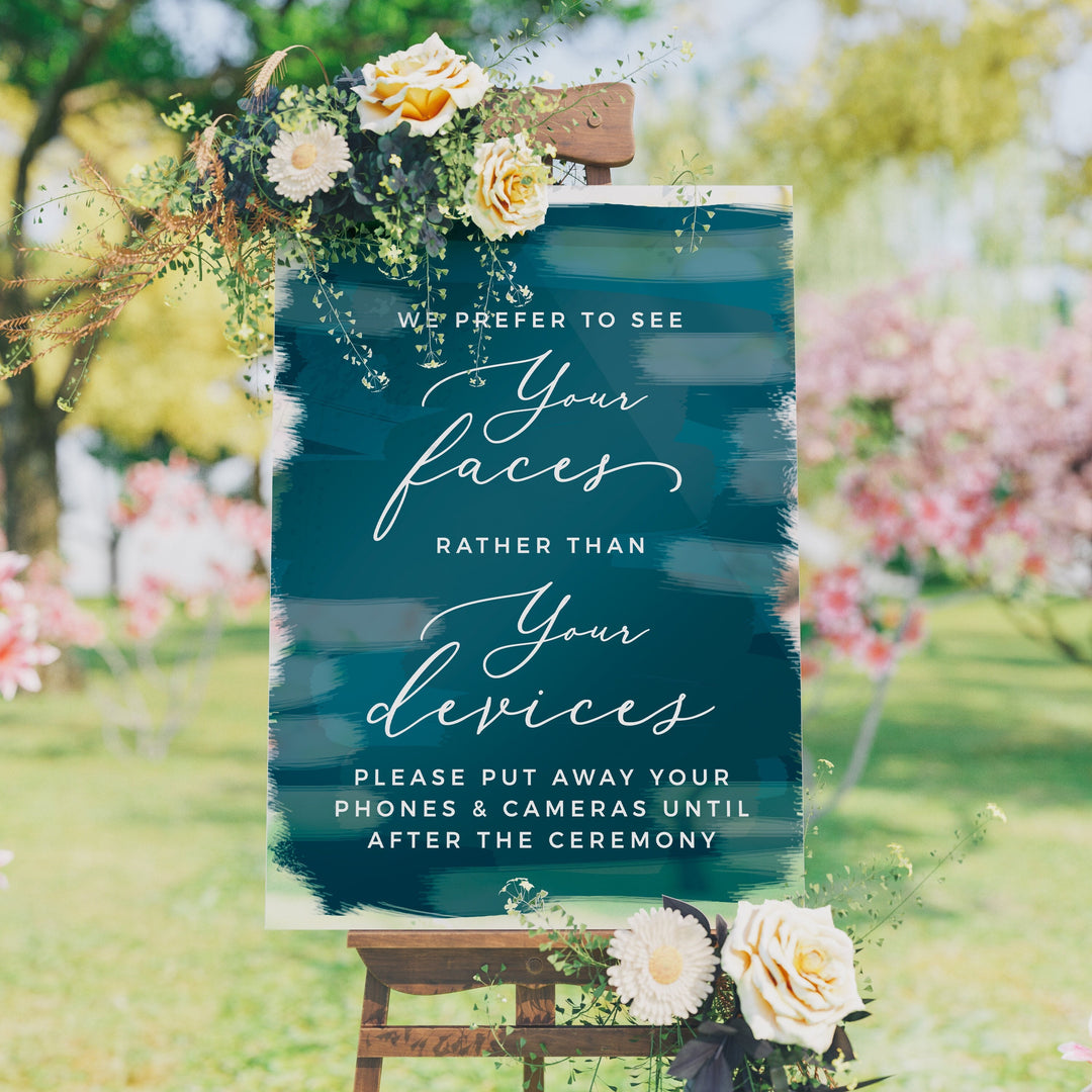 YOUR FACES NOT DEVICES UPLUGGED CEREMONY DECAL - GARDEN FORMAL