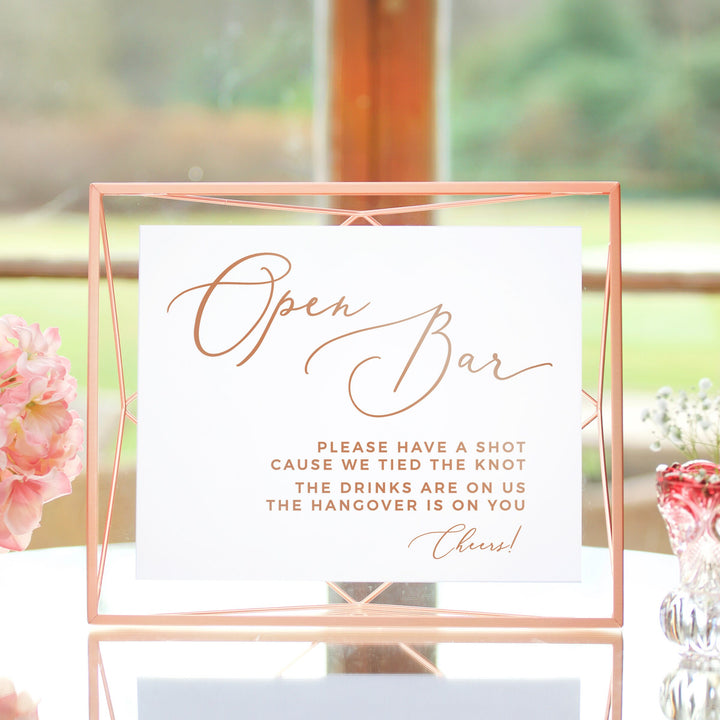 Open Bar Wedding DECAL - GARDEN FORMAL