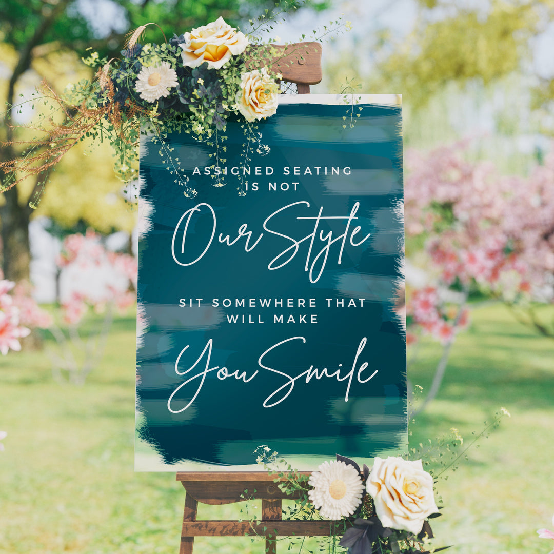 ASSIGNED SEATING IS NOT OUR STYLE Ceremony Decal - METROPOLITAN GALA