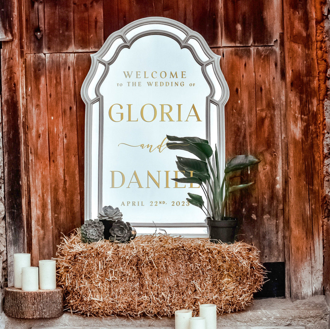 WELCOME TO THE WEDDING OF DECAL - ROMANTIC SOIRÉE