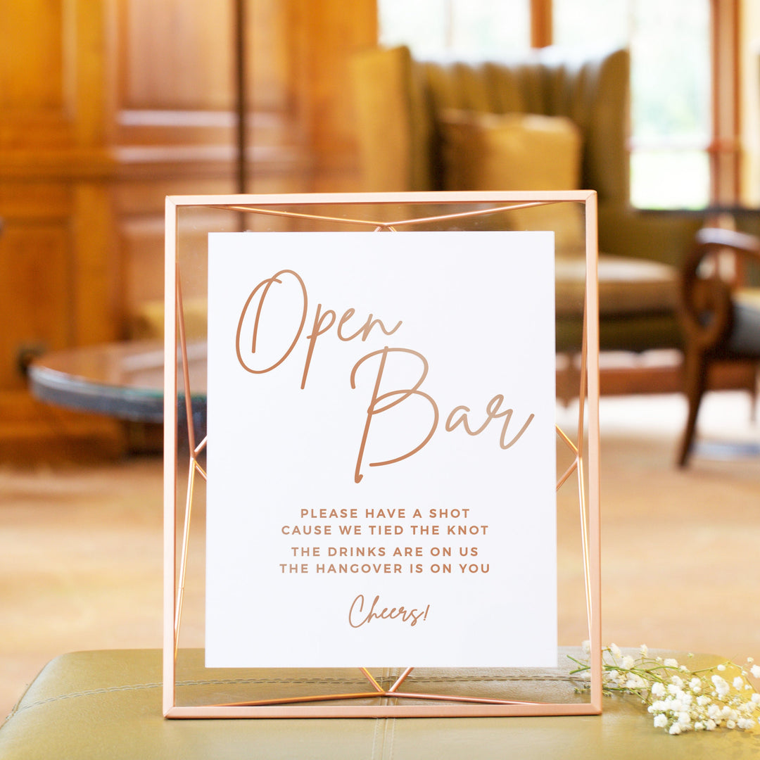 Open Bar Wedding DECAL - METROPOLITAN GALA