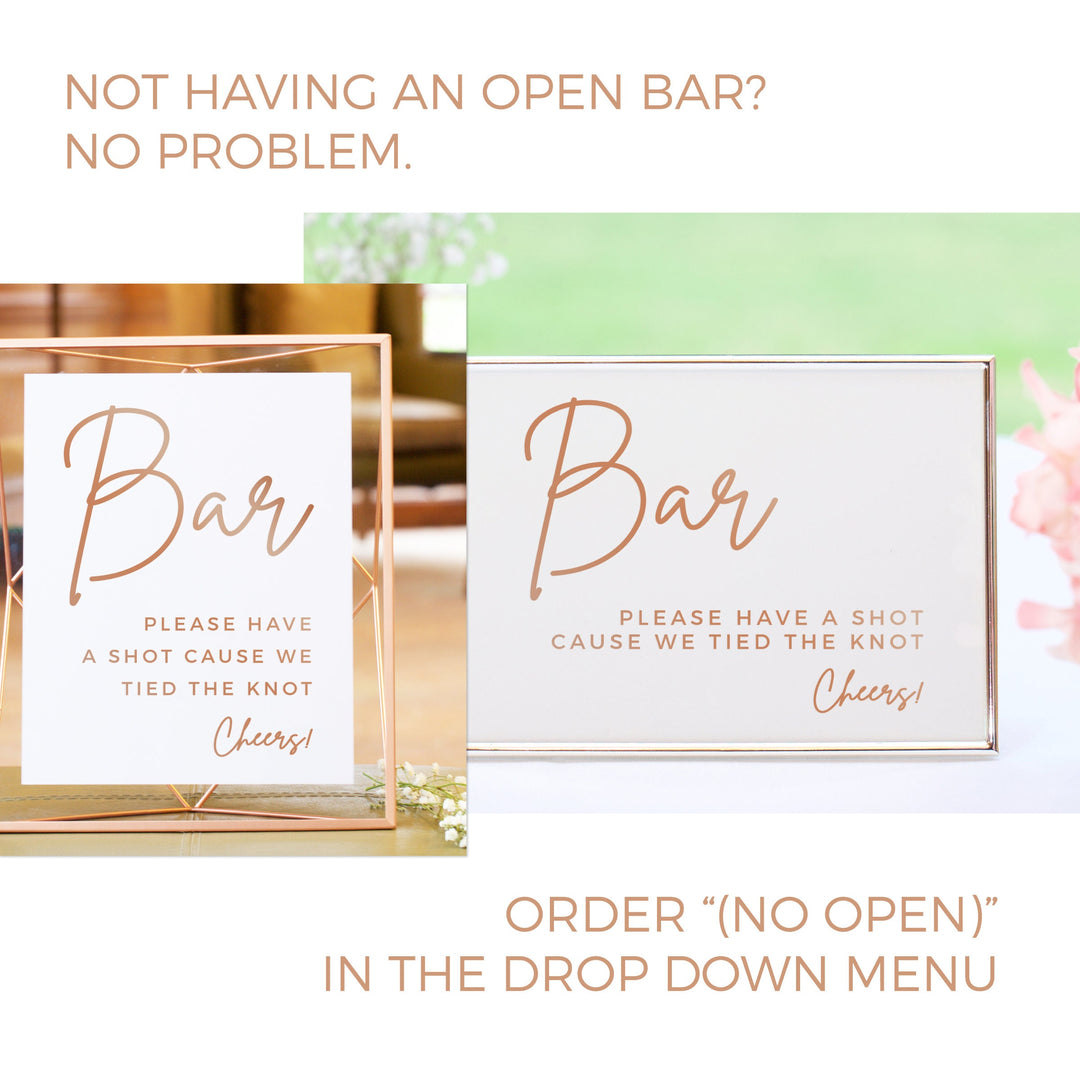 Open Bar Wedding DECAL - METROPOLITAN GALA